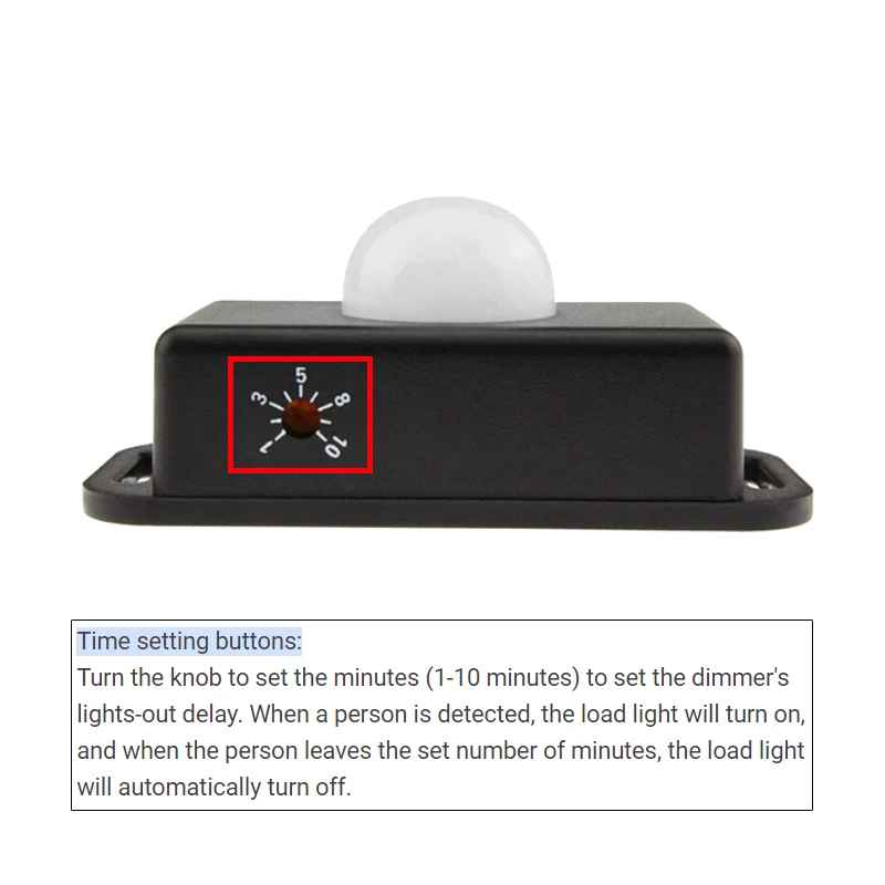 PIR motion sensor Switch Controller 12V 24V DC - Image 3