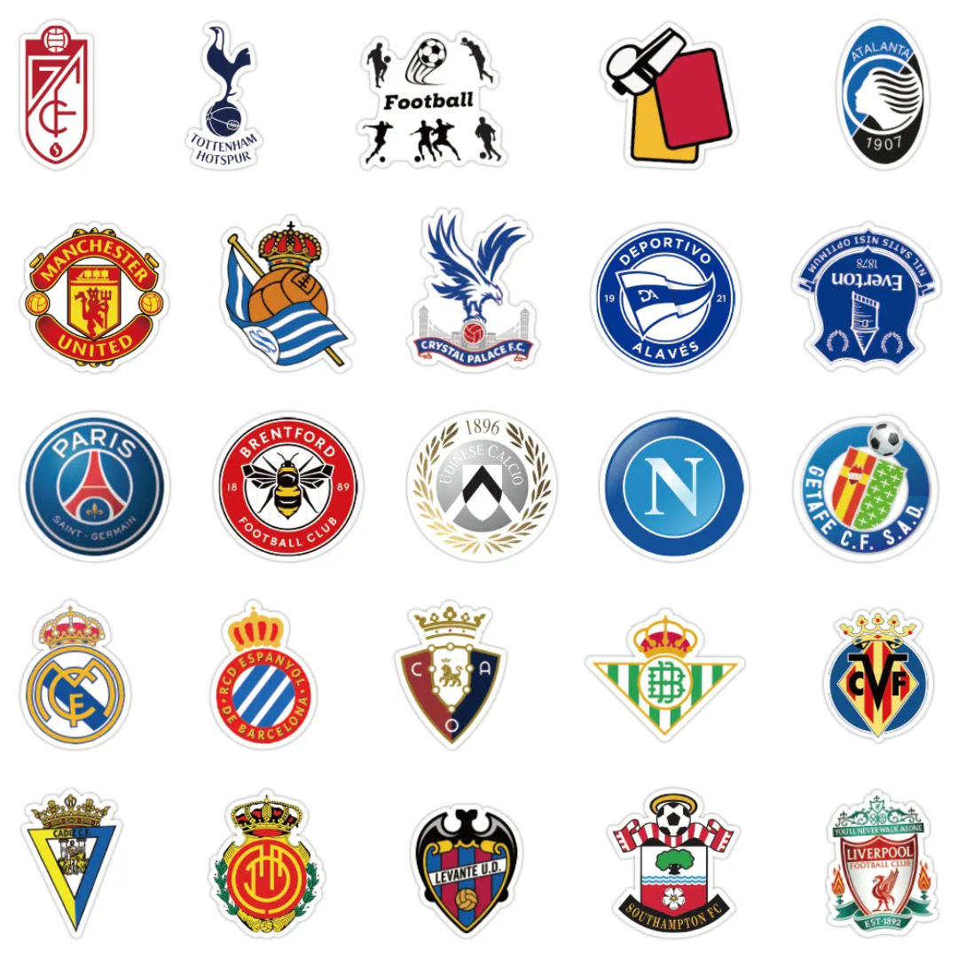 Football Club logo Stickers 50 Pcs - Image 3